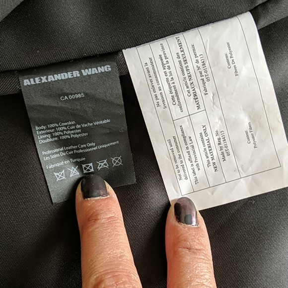 Alexander Wang Leather Moto Jacket, size 8 - Picture 9 of 9